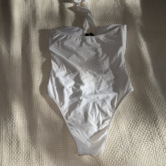 Vix Brenda White Halter One Piece Swimsuit - Picture 7 of 7